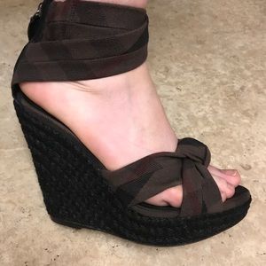 Burberry wedge sandals